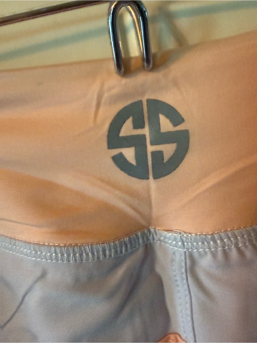 Simply Southern Peach & Light Gray Two-Tone Skort with Pockets NWT - Picture 10 of 10